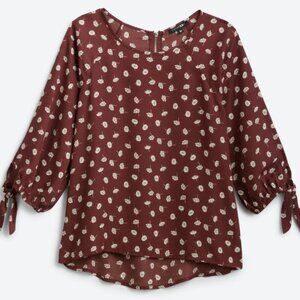 Larie Tie Sleeve Blouse